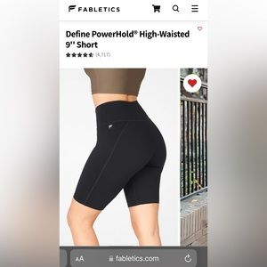 Fabletics 9” High-Waisted Bike Short